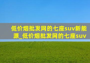 (低价烟批发网)的七座suv新能源_(低价烟批发网)的七座suv