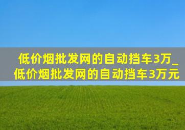 (低价烟批发网)的自动挡车3万_(低价烟批发网)的自动挡车3万元