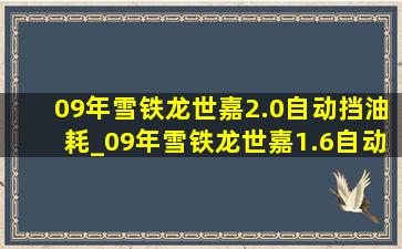 09年雪铁龙世嘉2.0自动挡油耗_09年雪铁龙世嘉1.6自动挡油耗