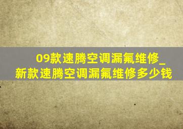 09款速腾空调漏氟维修_新款速腾空调漏氟维修多少钱