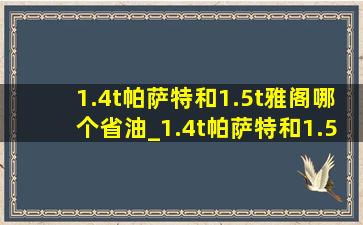 1.4t帕萨特和1.5t雅阁哪个省油_1.4t帕萨特和1.5t雅阁