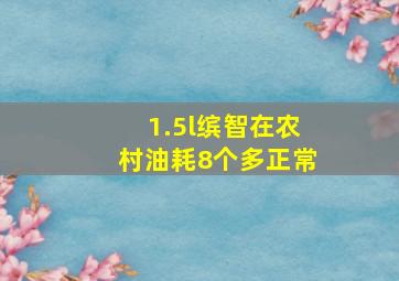 1.5l缤智在农村油耗8个多正常