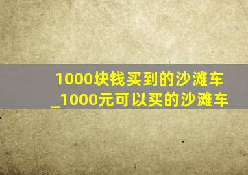 1000块钱买到的沙滩车_1000元可以买的沙滩车