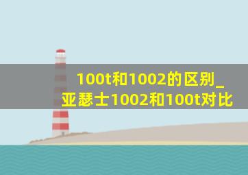 100t和1002的区别_亚瑟士1002和100t对比