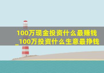 100万现金投资什么最赚钱_100万投资什么生意最挣钱