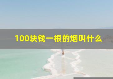 100块钱一根的烟叫什么