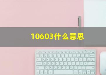 10603什么意思