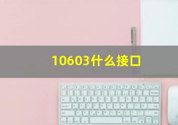 10603什么接口