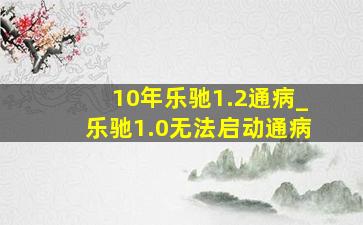 10年乐驰1.2通病_乐驰1.0无法启动通病