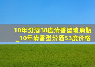 10年汾酒38度清香型玻璃瓶_10年清香型汾酒53度价格