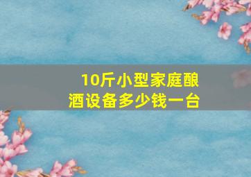 10斤小型家庭酿酒设备多少钱一台