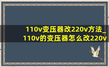 110v变压器改220v方法_110v的变压器怎么改220v