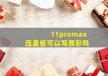 11promax压盖板可以写原彩吗