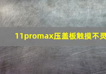 11promax压盖板触摸不灵