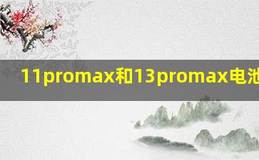 11promax和13promax电池通用吗