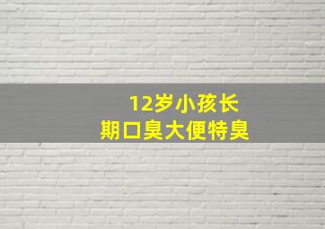 12岁小孩长期口臭大便特臭