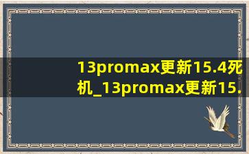 13promax更新15.4死机_13promax更新15.7.1怎么样