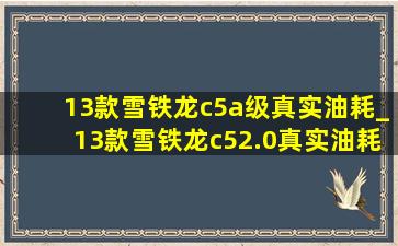 13款雪铁龙c5a级真实油耗_13款雪铁龙c52.0真实油耗