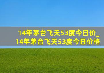 14年茅台飞天53度今日价_14年茅台飞天53度今日价格