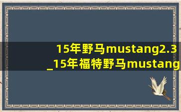 15年野马mustang2.3_15年福特野马mustang