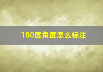 180度角度怎么标注