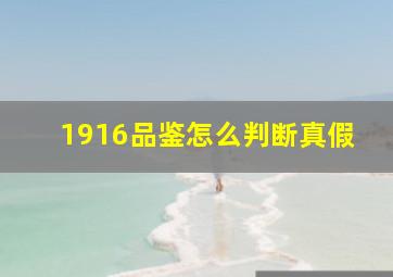 1916品鉴怎么判断真假