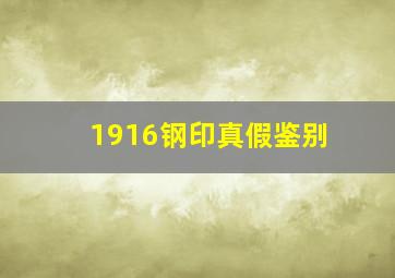 1916钢印真假鉴别