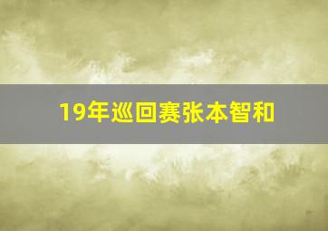 19年巡回赛张本智和