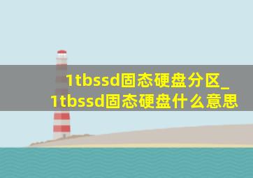 1tbssd固态硬盘分区_1tbssd固态硬盘什么意思