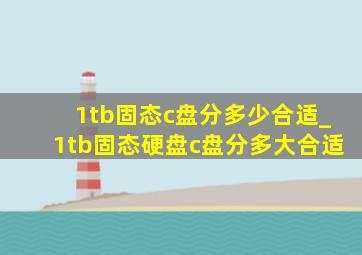 1tb固态c盘分多少合适_1tb固态硬盘c盘分多大合适