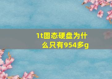 1t固态硬盘为什么只有954多g