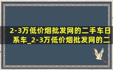 2-3万(低价烟批发网)的二手车日系车_2-3万(低价烟批发网)的二手车家用代步