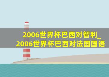 2006世界杯巴西对智利_2006世界杯巴西对法国国语