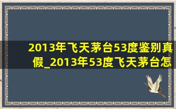 2013年飞天茅台53度鉴别真假_2013年53度飞天茅台怎么辨别真假