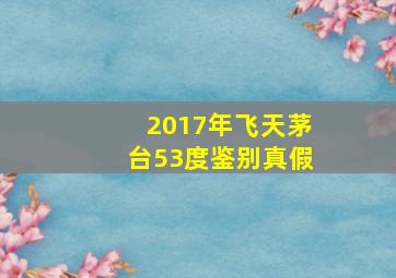 2017年飞天茅台53度鉴别真假