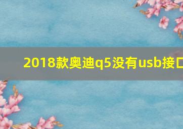 2018款奥迪q5没有usb接口