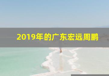 2019年的广东宏远周鹏