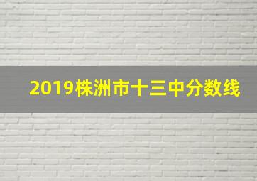 2019株洲市十三中分数线