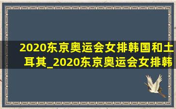 2020东京奥运会女排韩国和土耳其_2020东京奥运会女排韩国土耳其