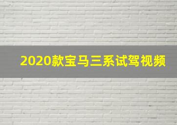 2020款宝马三系试驾视频