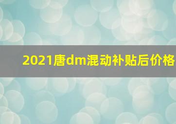 2021唐dm混动补贴后价格