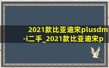 2021款比亚迪宋plusdm-i二手_2021款比亚迪宋plusdm-i