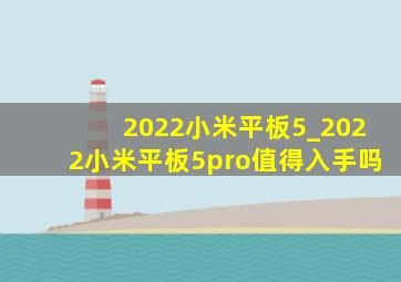 2022小米平板5_2022小米平板5pro值得入手吗