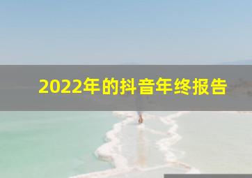 2022年的抖音年终报告