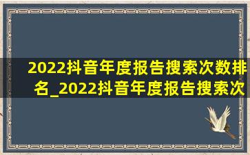 2022抖音年度报告搜索次数排名_2022抖音年度报告搜索次数