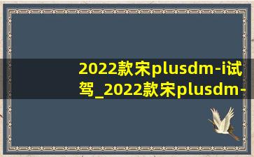 2022款宋plusdm-i试驾_2022款宋plusdm-i价格