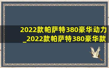 2022款帕萨特380豪华动力_2022款帕萨特380豪华款