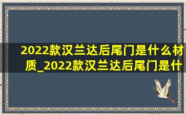 2022款汉兰达后尾门是什么材质_2022款汉兰达后尾门是什么材质的