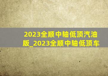 2023全顺中轴低顶汽油版_2023全顺中轴低顶车