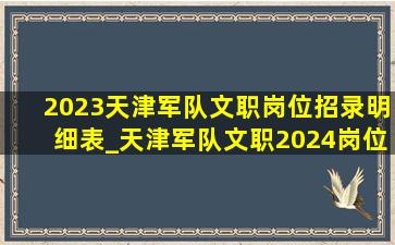 2023天津军队文职岗位招录明细表_天津军队文职2024岗位招录明细表